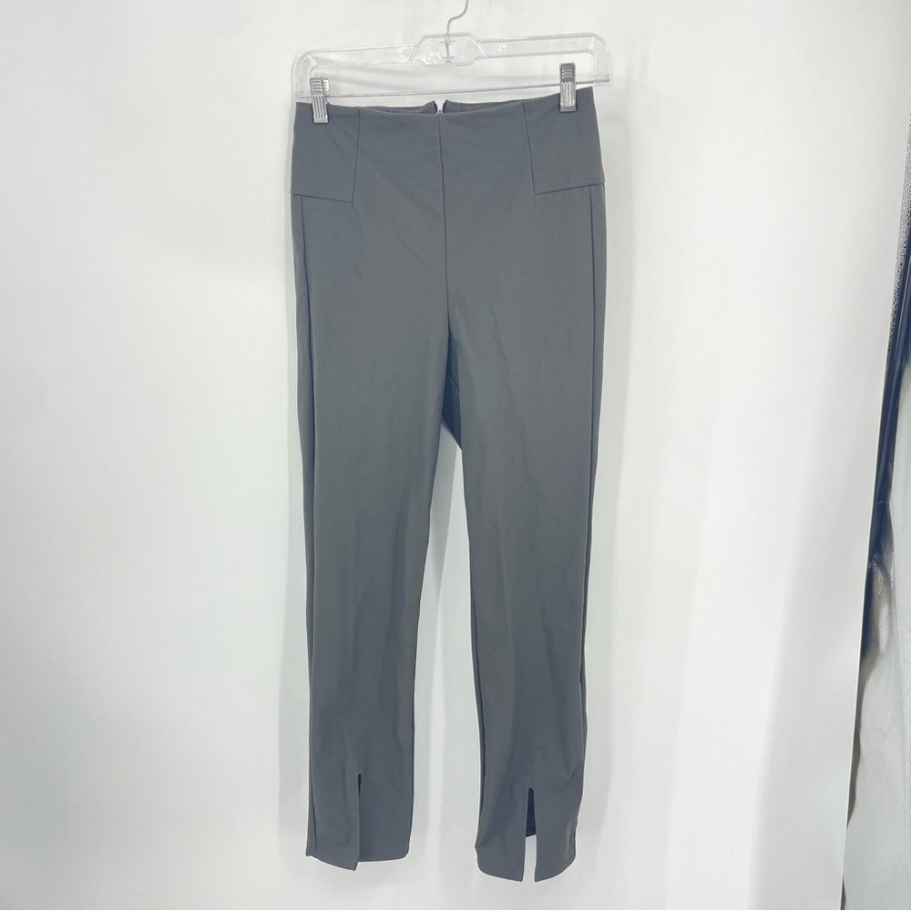 Athleta Pants Womens 4 gray‎ Wander Slim Straight Ankle Slit Performance 405534